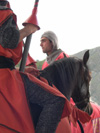 presentación caballeros en torneo medieval en fiesta de la historia de ribadavia