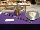 espada, escudo, confeccionado nos obradoiros de vran promocionados pola coordinadora da festa da istoria de ribadavia